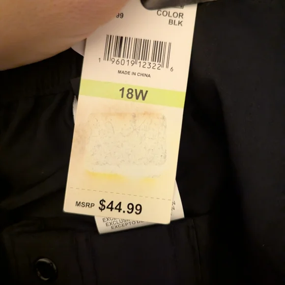 Island Escape Women’s Plus Size 18W Black Swim Board Shorts Lace Up Front #A23 - Picture 2 of 4